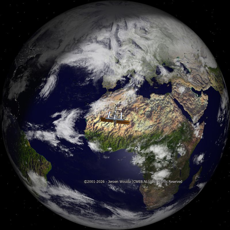 Live view of the ISS over Earth