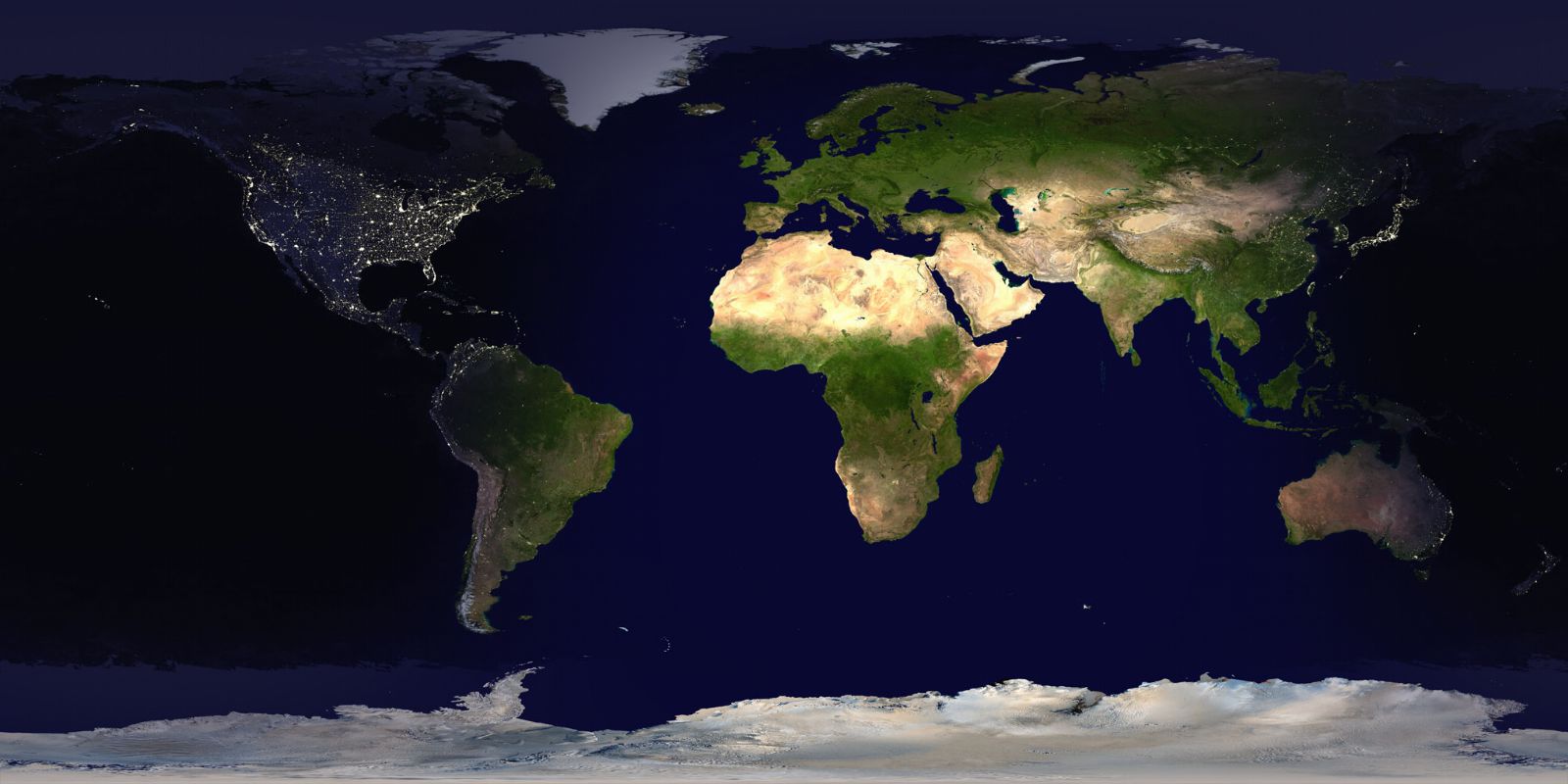 Day and night world map with the live ground tracks of the ISS and Tiangong